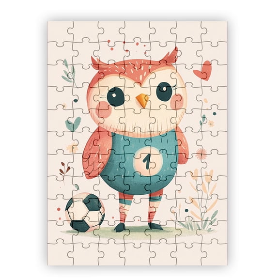 Opal the Scoring Owl Jigsaw Puzzle by Dancing Littles Jungle - 88 Pieces