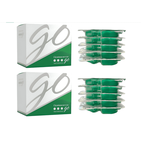 Opalescence Go 15% Mint - Prefilled Teeth Whitening Trays - 4 Treatments (2 Packs) - Made by Ultradent