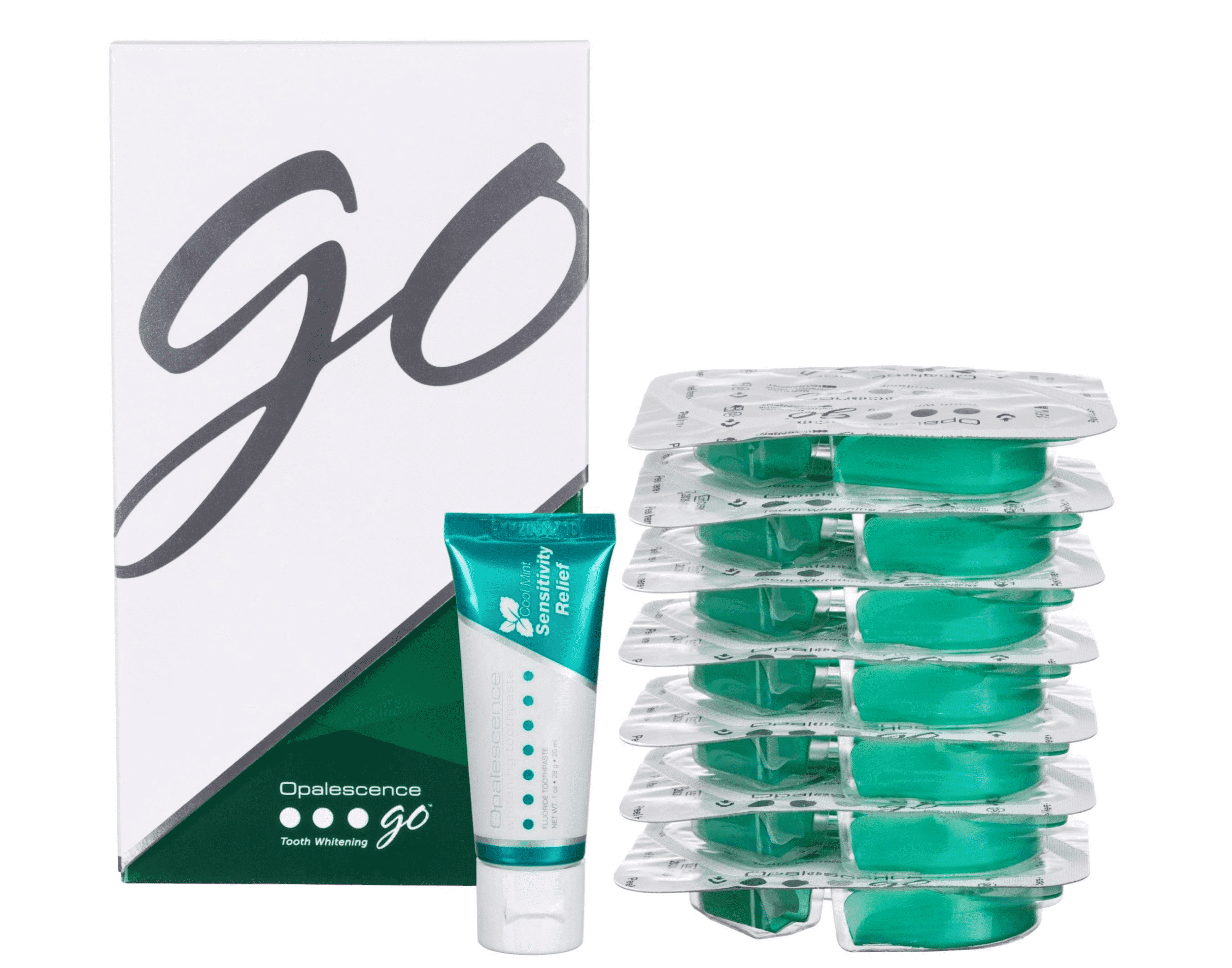 Opalescence Go 15% Prefilled Teeth Whitening Gel Trays (7 Treatments) Cool Mint Hydrogen Peroxide