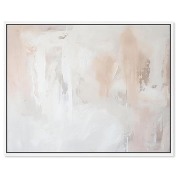 Opalescent Hues II Canvas Print Abstract Art by Art Remedy, White Frame, 45 x 36