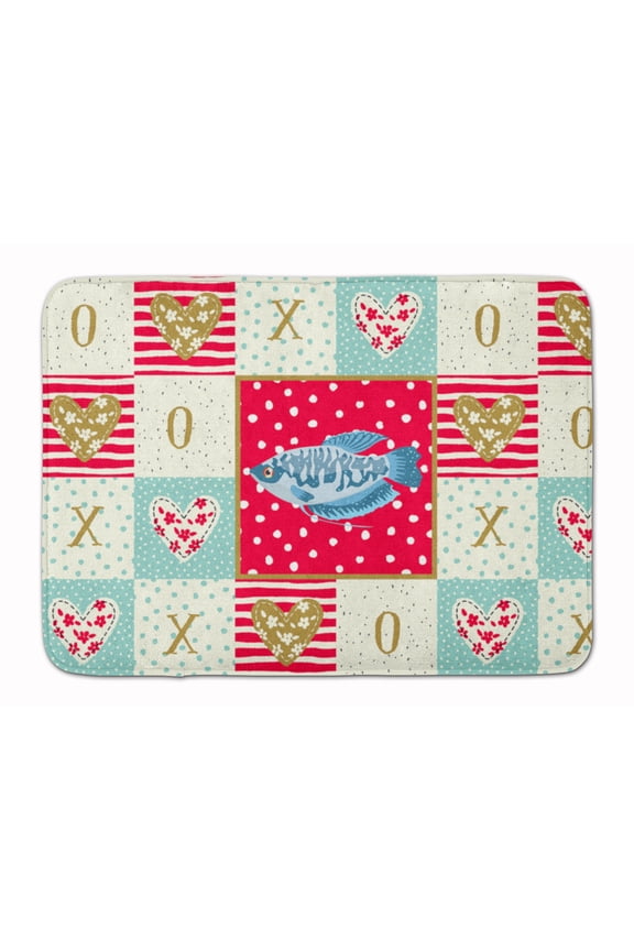Opaline Gourami Love Machine Washable Memory Foam Mat