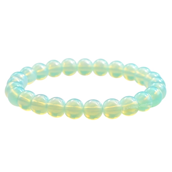 Opalite Bracelet - 8mm Beaded Stretch Bracelet and Healing Stones