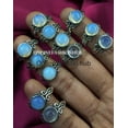 thumbnail image 1 of Opalite Gemstone 925 Sterling Silver Plated Handmade 25pcs Ring, 1 of 1