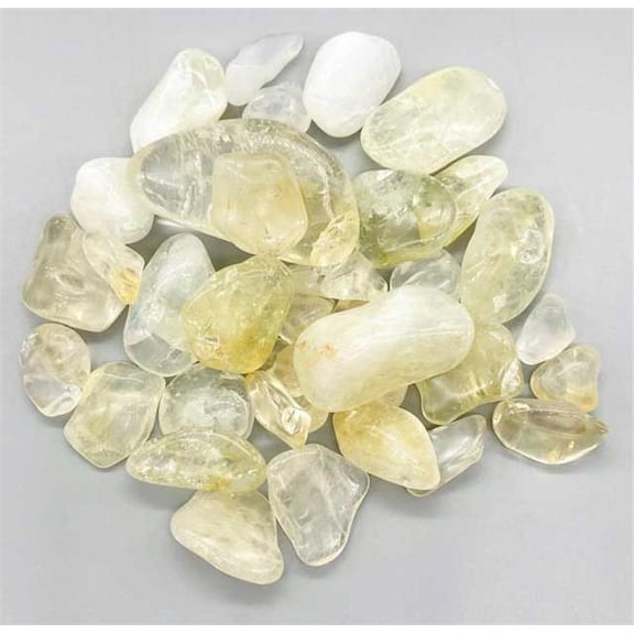 Opalized Citrine Tumbled Stones - Yellow - 1 lb - Unique Sparkling Crystals