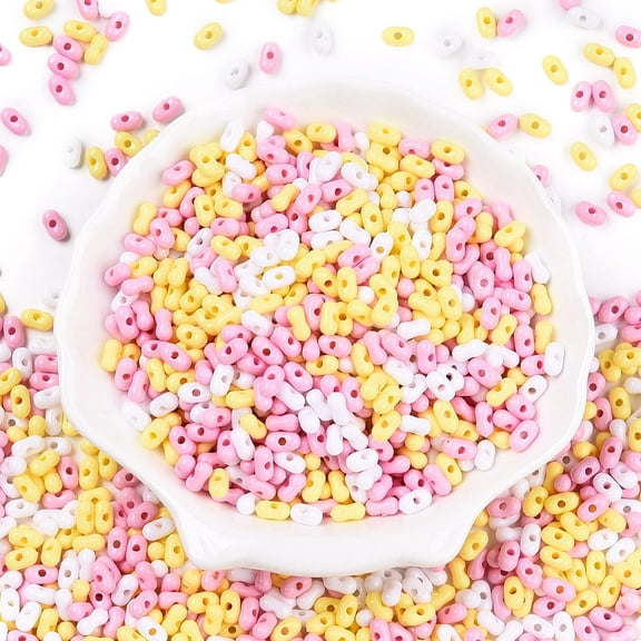 Opaque Acrylic Beads Peanut Mixed color 6.5x4x3mm Hole: 1.5mm about 9998pcs/500g Acrylic
