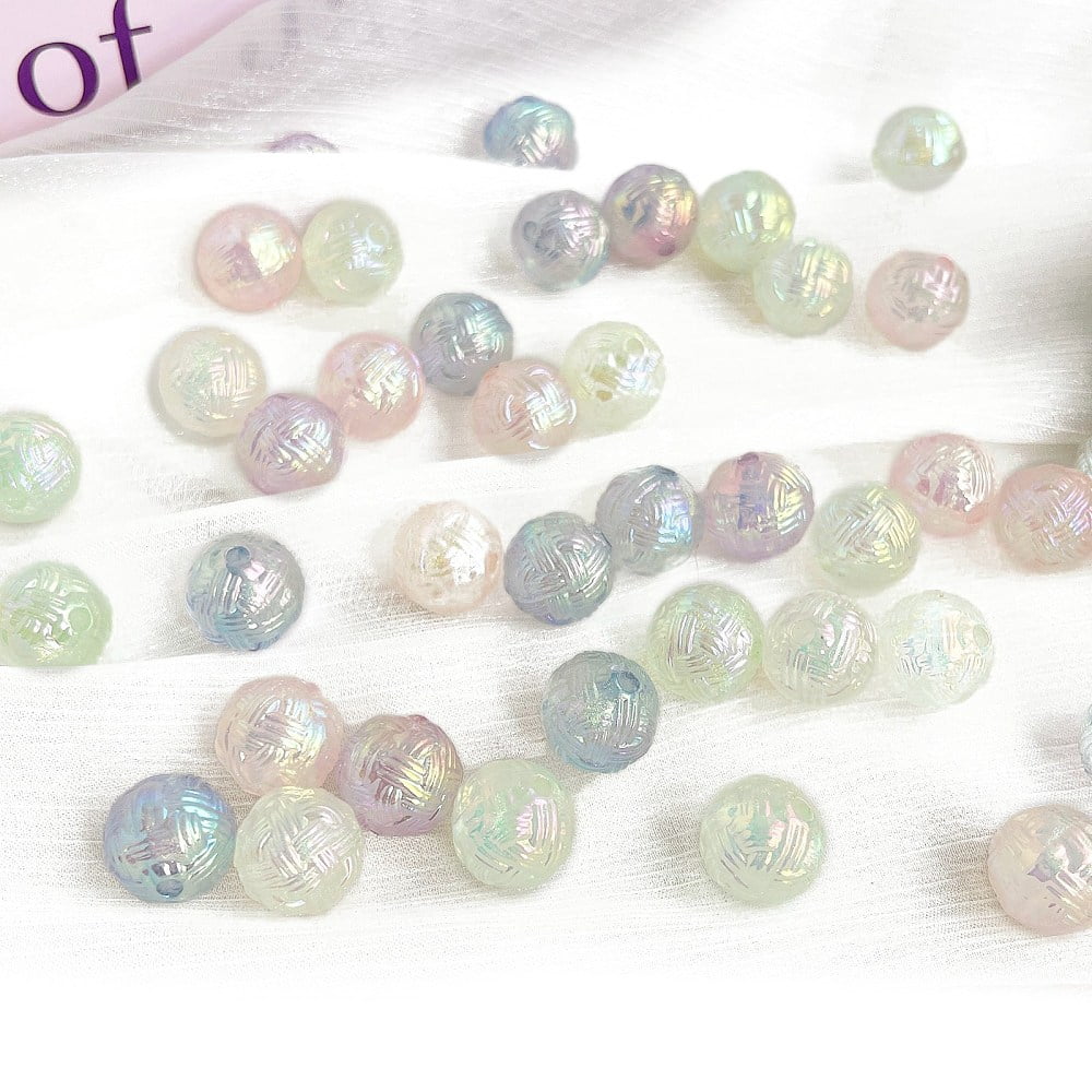 Opaque Acrylic Beads Round Mixed Color 15.1x15.3x15mm Hole: 3mm DIY