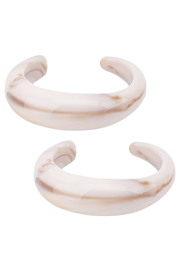 Opaque Acrylic Cuff Bangles for Women White 7/8 inch(2.1cm) Inner Diameter: 1-3/4 inch(4.55cm)x2-3/8 inch(6.1cm) diy