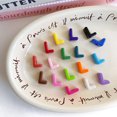thumbnail image 1 of Opaque Acrylic European Beads Large Hole Beads Mixed Color Letter L 20.6x15.1x13.7mm Hole: 6.3mm 138~252pcs/500g, 1 of 1