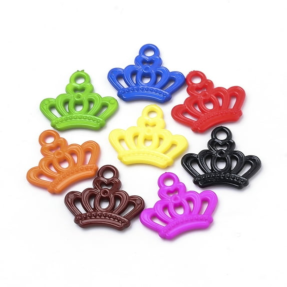 Opaque Acrylic Pendants Mixed color 21x23.5x3mm Hole: 3mm about 890pcs/500g
