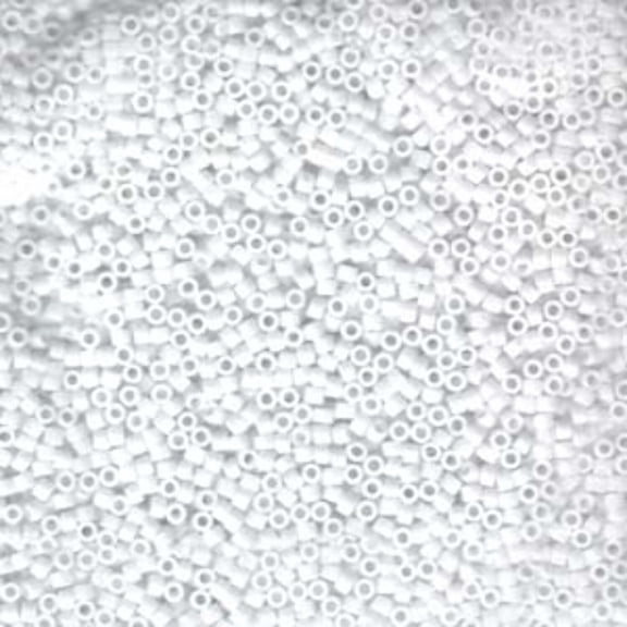 Opaque Chalk White Miyuki Delica Beads 10/0 DBM0200-TB