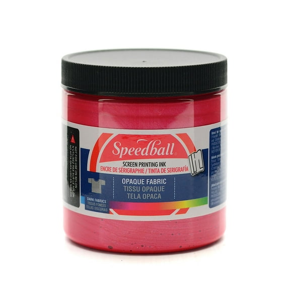 Opaque Fabric Screen Printing Inks raspberry, 8 oz. (pack of 2)