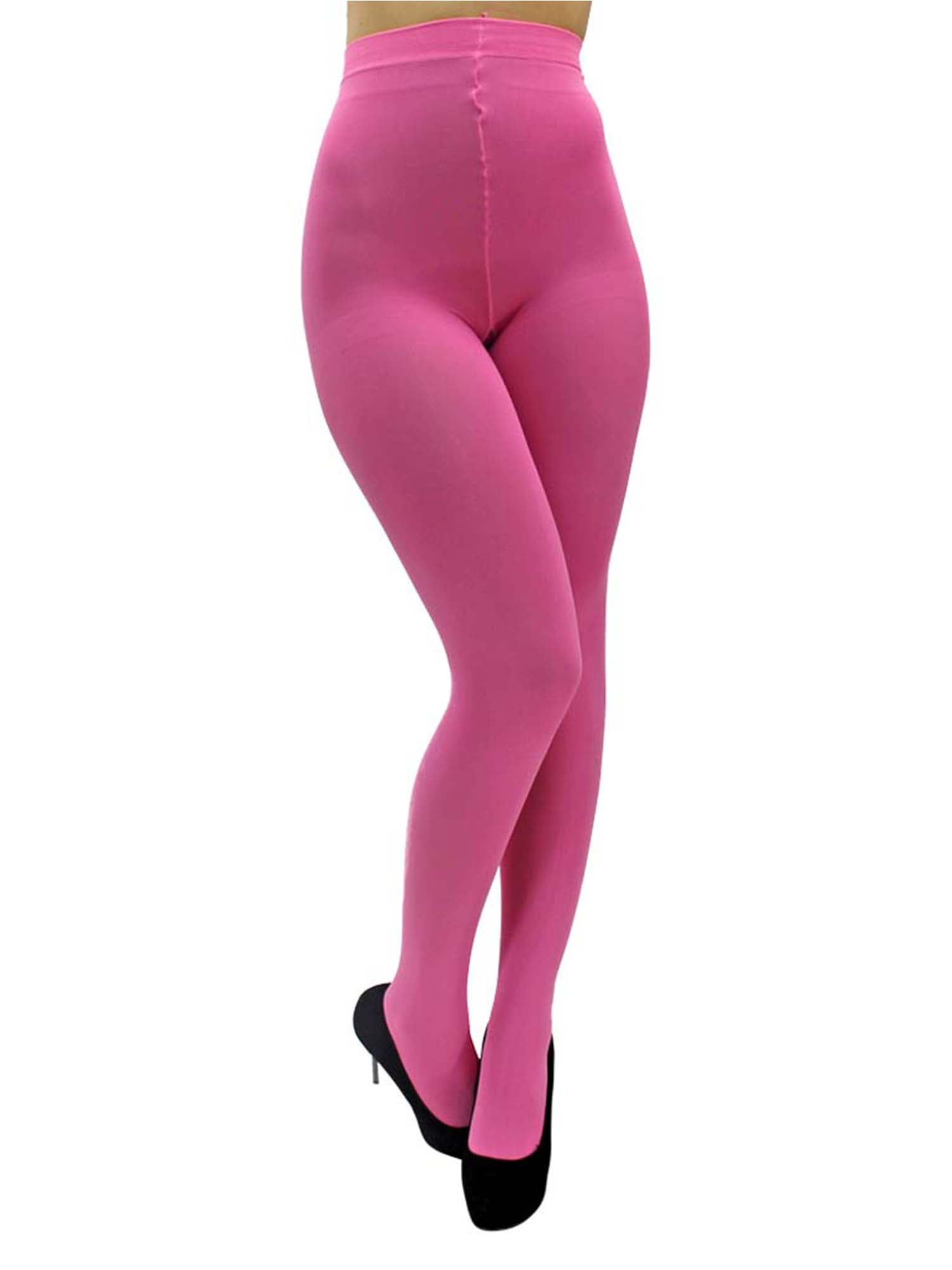 Opaque Hot Pink Stretchy Pantyhose Tights
