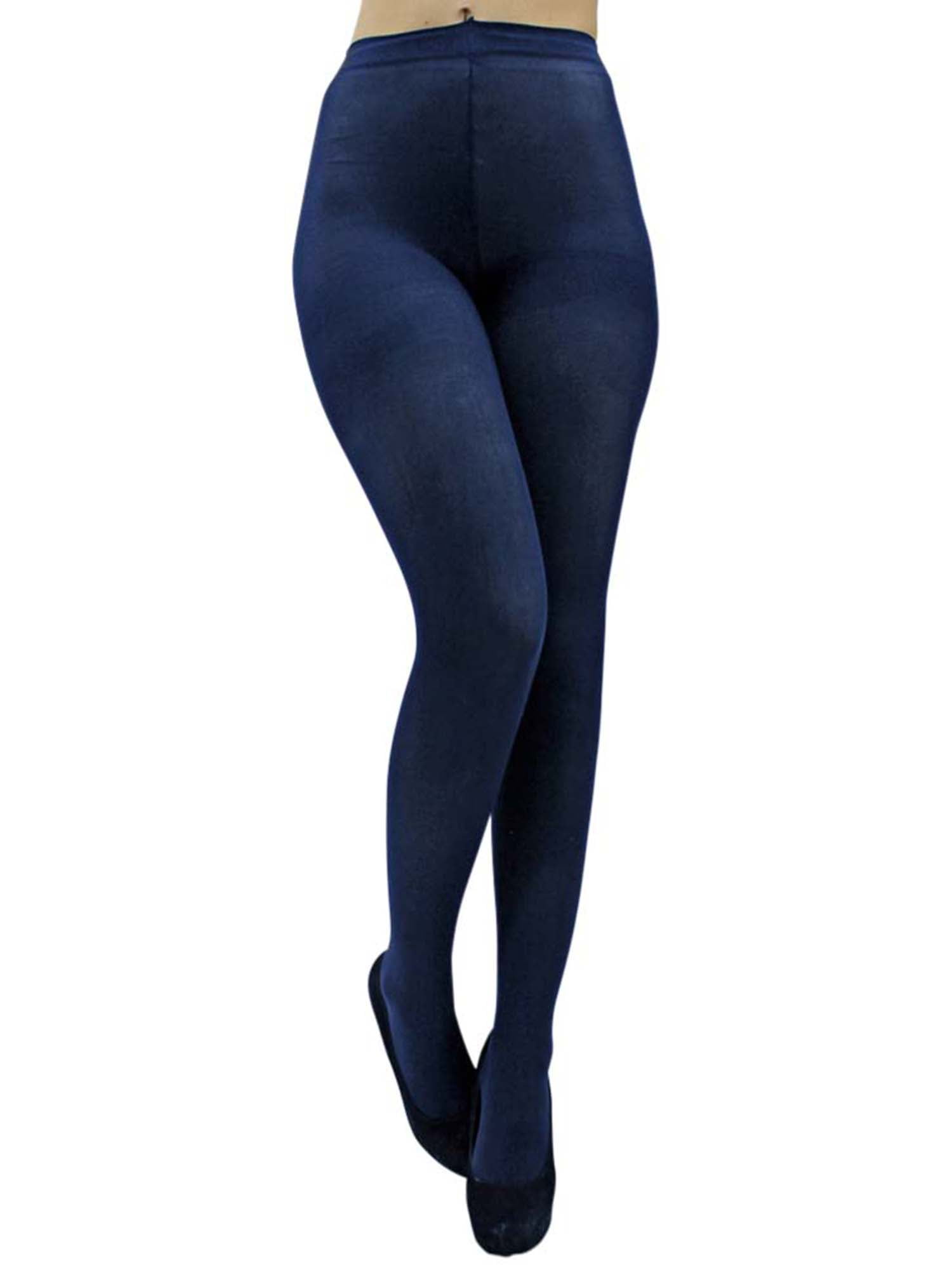 Opaque Navy Blue Stretchy Pantyhose Tights 