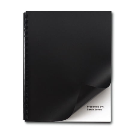 GBC® IMPACT™ Solid Plastic Binding Covers, 8 1/2" x 11", Black, Pack Of 50