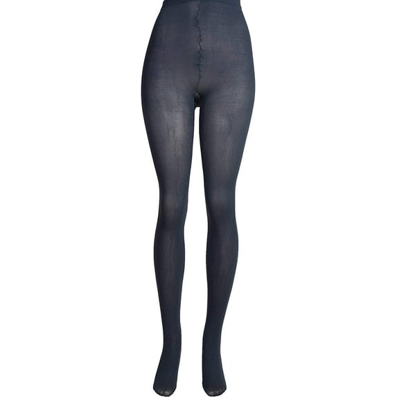 Opaque Plus Size Tights for Women, Comfortable and Footed, by Lissele Charcoal, 4X