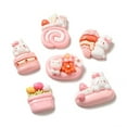 thumbnail image 1 of Opaque Resin Decoden Cabochons Rabbit Ice Cream & Rabbit Cake & Rabbit Hot Dog Mixed Shapes Pink 20.5~29.5x18~30.5x6~10mm 100pcs, 1 of 3