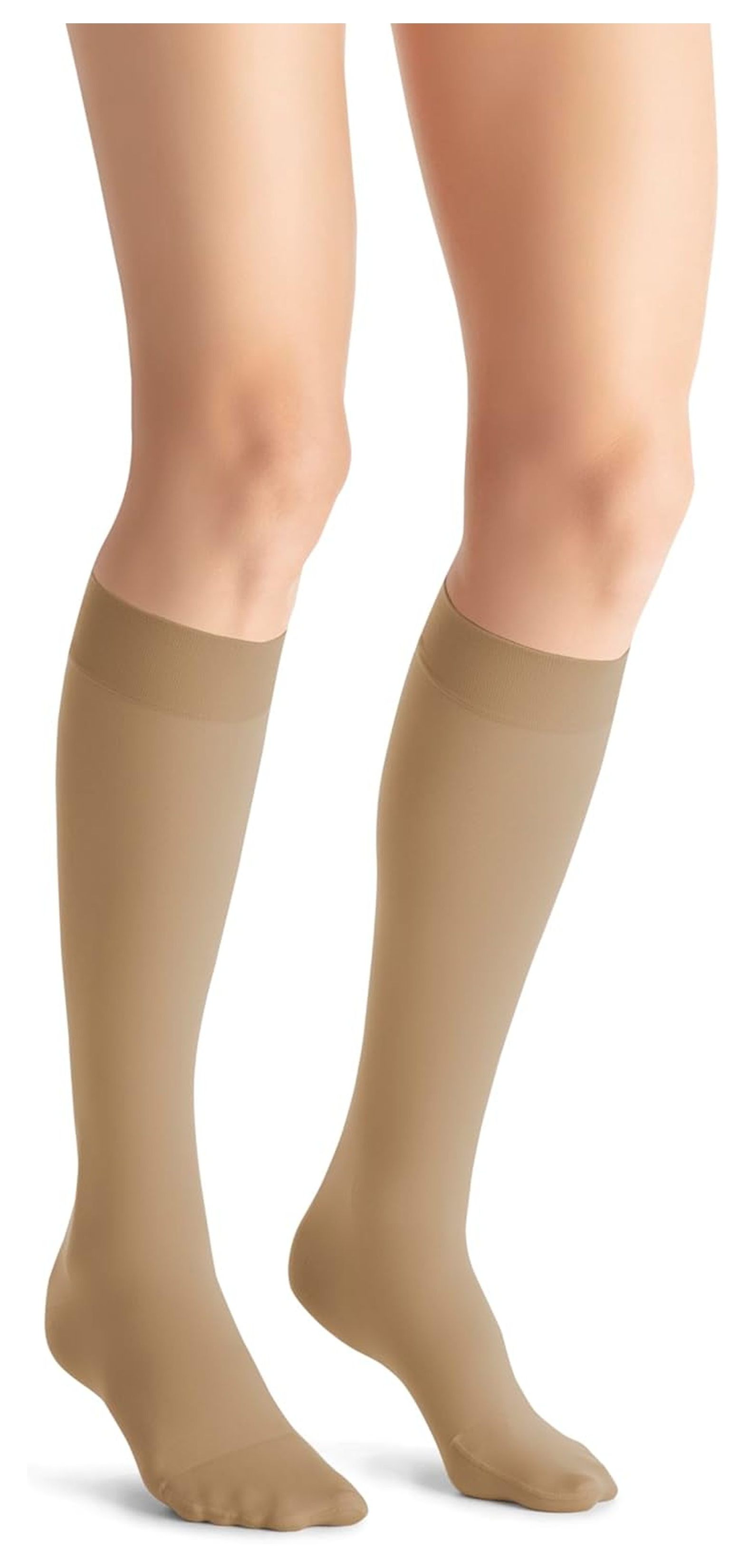 Actifi Women's Sheer Compression Socks - 15-20 MmHg Knee High, Closed Toe For Circulation