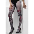 thumbnail image 1 of Opaque Tights Zombie Dirt Adult Grey Fever One Size Female Fancy Dress Party Book Week Halloween, 1 of 2
