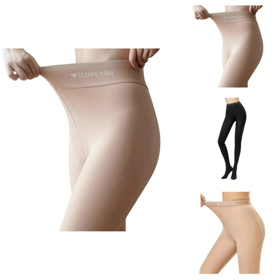 Opaque Tights for Women 2025 Winter Lined High Waisted Stretchy Thick Thermal Tights Pantyhose