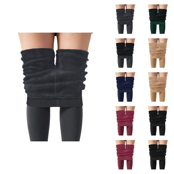 Opaque Tights for Women 2025 Winter Lined Thermal Warm Tummy Compression Tights Pantyhose