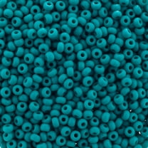 Opaque Turquoise Seed Beads: Size 8, 24 grams