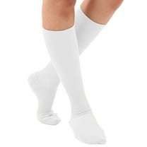 Opaque Unisex Compression Knee High by Absolute Support 20-30mmHg White, Large