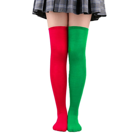 Opaque Women's Stockings Womens Long Socks Color Matching Thigh High Socks Over The Knee Socks Festival Christmas, Women's Accessories Stockings