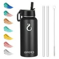 thumbnail image 1 of Opard Stainless Steel Water Bottle, 32 oz Vacuum Insulated Double Walled Leak Proof Sports Water Bottle with Straw for Gym Travel Camping Black, 1 of 6