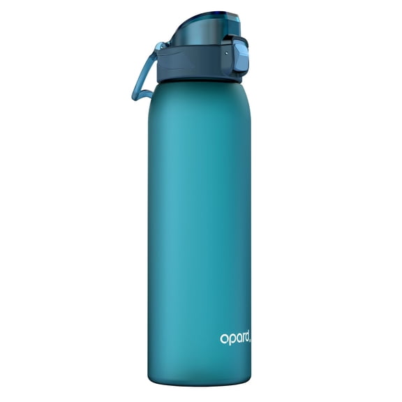 Opard Zip 32oz Plastic Water Bottle Dishwasher Safe, Leakproof Flip-Top Lid, BPA Free Tritan, Wide Mouth Reusable Sports Water Bottle for Gym Hiking Commuting Outdoor Travel and School