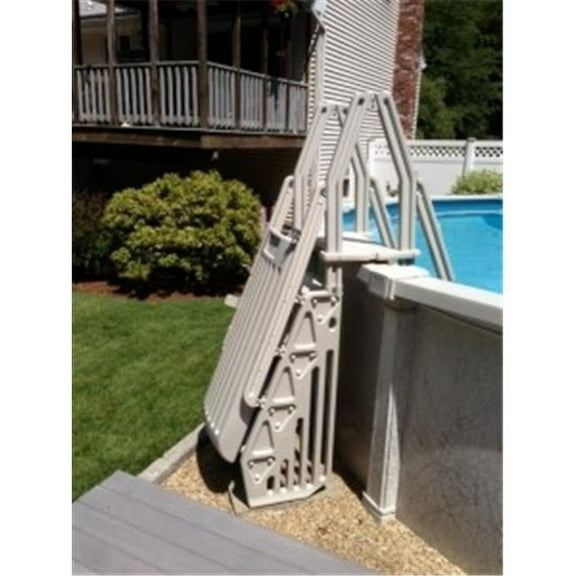 Opciones Non Slip Wide Step Pool Ladders, 24", 300 lbs