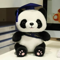 Opehuo 2025 Graduation Gifts Plush Bear,9.8 Inch Graduation Ribbon Panda Doll for 2025 Graduation Congratulations with Cap Plushies Bear,Inspirational Bear Plush Toy for Graduates,Dark Blue