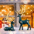 thumbnail image 1 of Opehuo 2Pcs Resin Sika Statues,Christmas Resin Crafts,Animal Figurines Elk Home Decor,Electroplating Collectible Crafts Deer Decorations,Living Room TV Cabinet Home Furnishings(Blue), 1 of 5