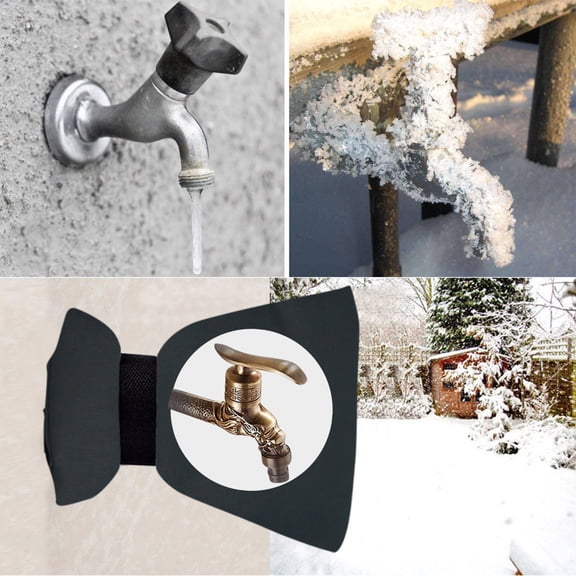 Opehuo 3Pcs Outdoor Faucet Cover for Winter Freeze Protection,Thicken Outdoor Winter Insulated Spigot Cover,Reusable Oxford Cloth Hose Bib Cover for Lawn Faucets and Hydrant(7.9"×5.5",C)