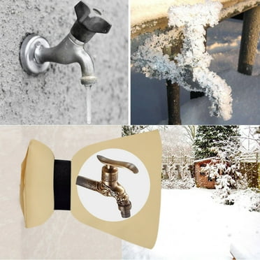 Opehuo 3Pcs Outdoor Faucet Cover for Winter Freeze Protection,Thicken Outdoor Winter Insulated Spigot Cover,Reusable Oxford Cloth Hose Bib Cover for Lawn Faucets and Hydrant(7.9"×5.5",A)