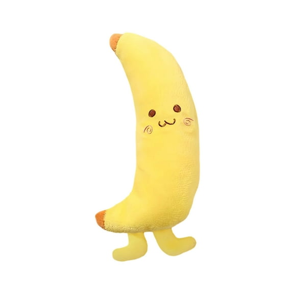 Opehuo Baby Hand Holding Plush Toys,Banana Carrot Baby Anti-Jumping Hand Grip Ring Doll,Baby Developmental Sleep Soother,Baby Anti Startle Jump Hand-Held Loop Doll,Yellow