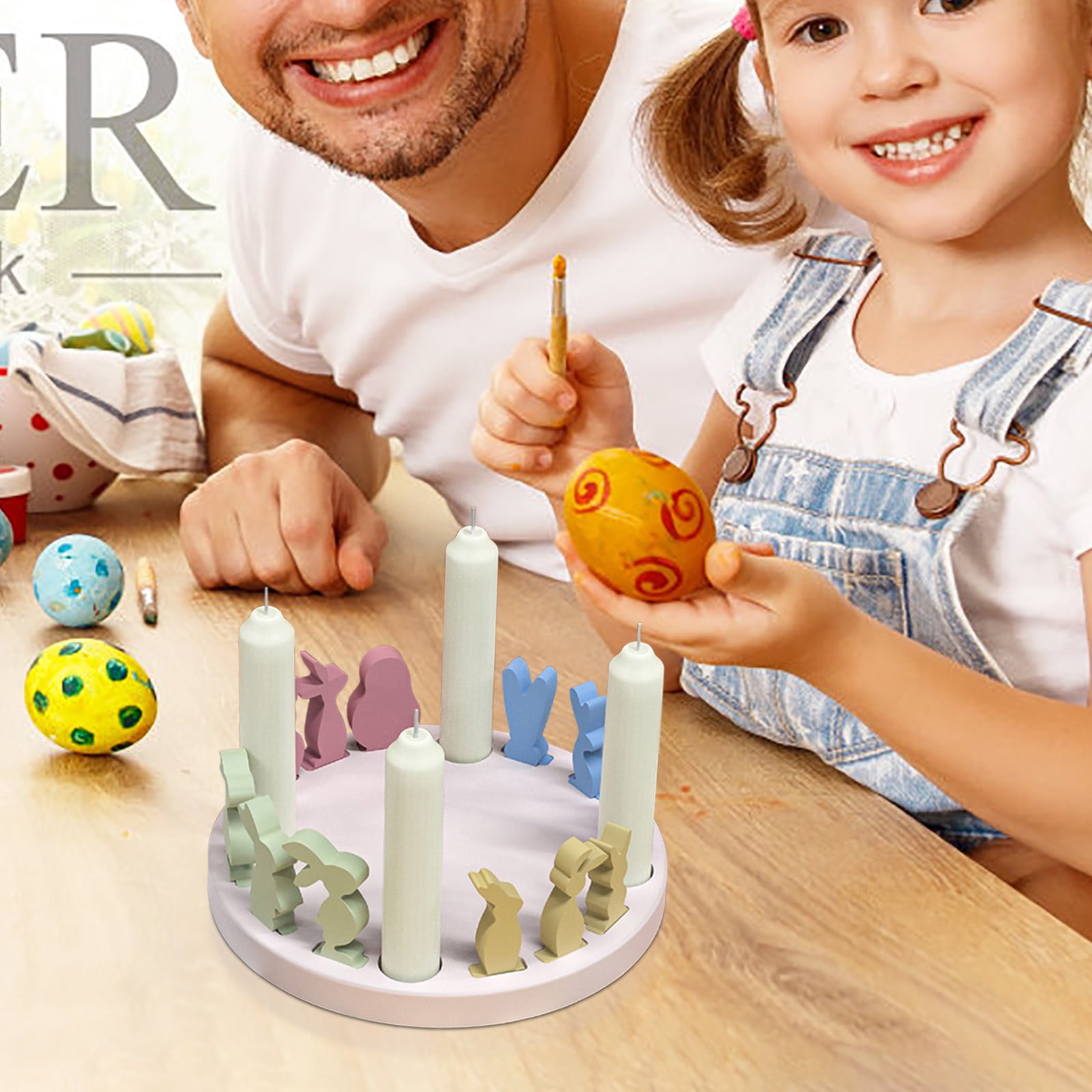 Opehuo Easter Bunny Round Insert Mold,Easter 3D Rabbit Silicone Moulds ...