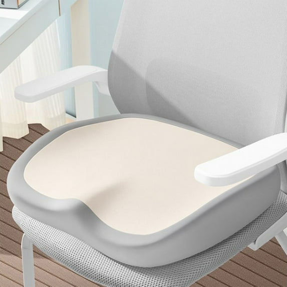 Opehuo Seat Cushion,Memory Foam Office Chair Seat Cushion for Office Chairs/Car/Long Trip/Desk Chair/Gaming for Sciatica & Hip & Tailbone Pain Relief,Sciatica Support,Beige