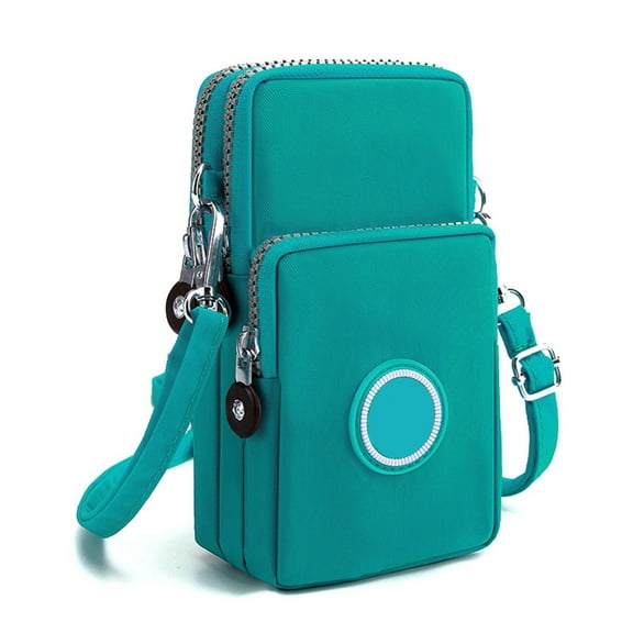Opehuo Small Crossbody Bags for Women,Zipper Mini Cell Phone Sports Armband Shoulder Bag,Universal Pouch Wallet,Crossbody Square Hip Bag,Green