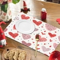 thumbnail image 1 of Opehuo Valentine's Day Linen Love Placemats,Red White Pink Heart Valentine's Day Table Runner,Dotted Heart Valentine's Day Table Runner for Valentines Day(12"*18",c-C), 1 of 9