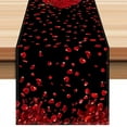 thumbnail image 1 of Opehuo Valentines Day Table Runner,Petals Print Tablecloth,Valentine's Day Red Romantic Hearts Red Rose Farmhouse Table Runners for Family Dinner,Wedding Holiday(13"×72",B), 1 of 7