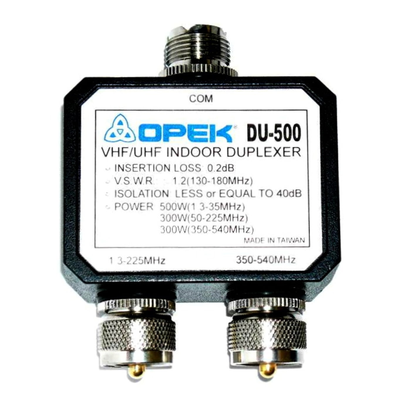 TW-720D Duplexer For VHF/UHF Radio - SO-239 To PL-259 Connectors, 1.6-150MHz & 400-460MHz, 50 Ohm, 55x45x25mm 1 thumbnail image