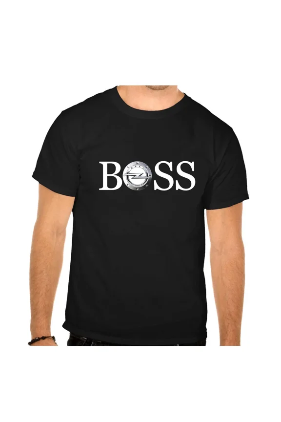Opel B-SS Auto Logo car Schwarze T-Shirt vor Fun -962.