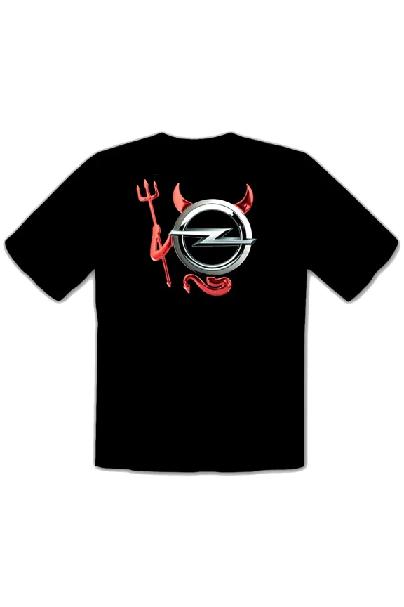 Opel Devil Teufel Auto Logo car schwarz T-Shirt -227