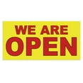 thumbnail image 1 of We Are Open 13 oz Heavy Duty Vinyl Banner Indoor/Outdoor We Are Open Sign for Business, Storefront, Advertising Multiple Sizes & Colors Single-Sided with Metal Grommets (4x8 ft, Ye & Re), 1 of 6