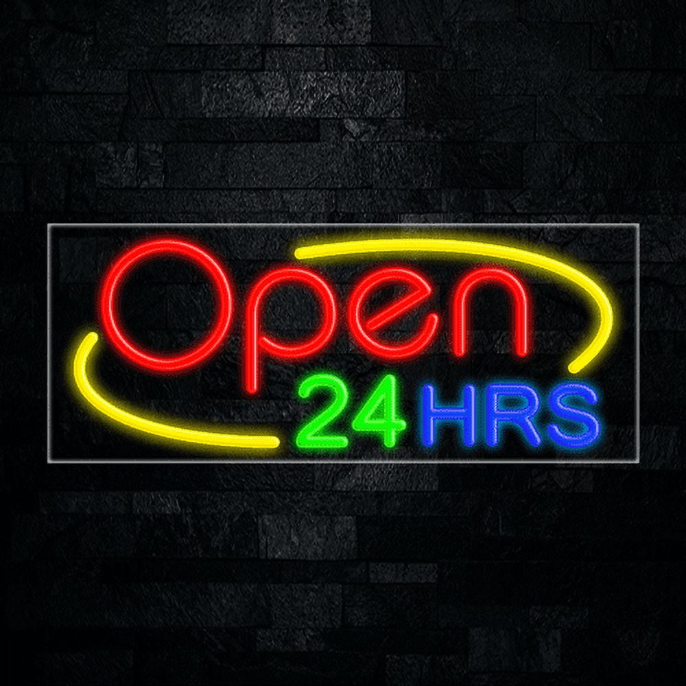 Open 24 Hours-LED Neon Sign 30"L x 12"H #30856