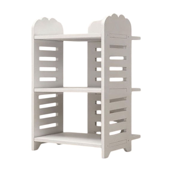 Open 3-Tier Shoe Rack, Space-Saving Shoe Cabinet, Narrow Design for Doorways, PVC Wood-Plastic Material, Multi-Layer Storage, Modern White Finish, Compact for Small Spaces, Decorative Shelf for Home
