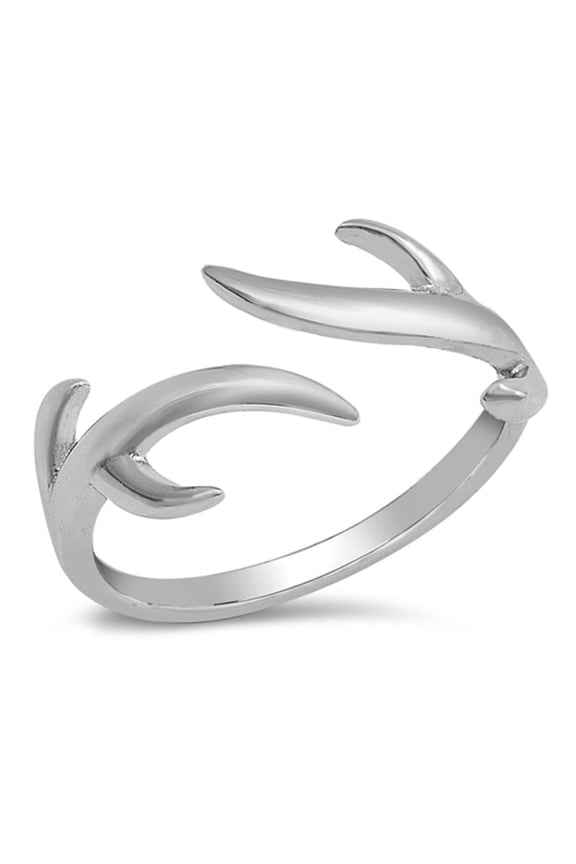 Open Adjustable Abstract Tree Branch Vine Ring Sterling Silver Band 925 Jewelry Female Male Size 7