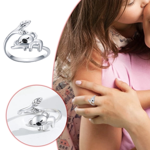 Open Adjustable Ring Koala Friendship Ring Open Adjustable Friendship Ring Gift Girls Birthday Gift Ring Animal Open