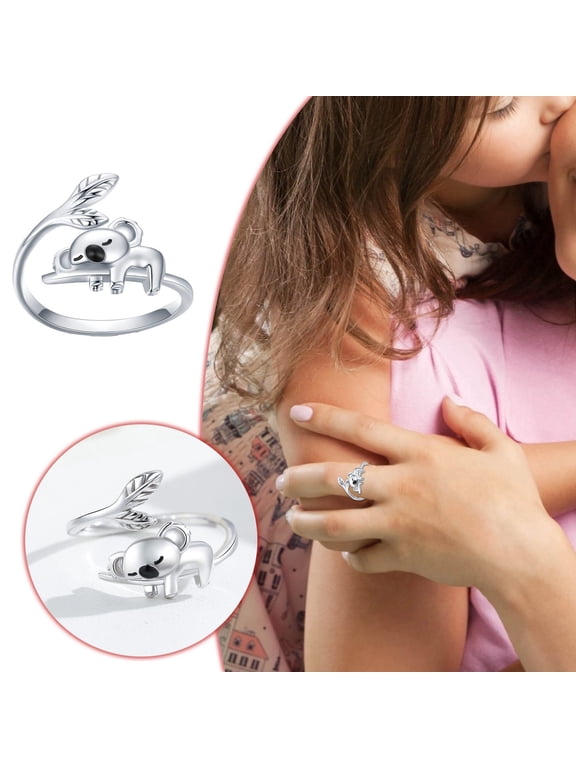 Open Adjustable Ring Koala Friendship Ring Open Adjustable Friendship Ring Gift Girls Birthday Gift Ring Animal Open