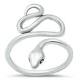 thumbnail image 1 of Open Adjustable Snake Serpent Ring .925 Sterling Silver Band Jewelry Female Male Unisex Size 5, 1 of 4